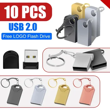 10pcs/lot USB2.0 4 GB диск USB флаш устройство 32 GB Cool Pendrive Metal 8 GB Pen Drive 16 GB USB стик Цветно флаш устройство с висока скорост