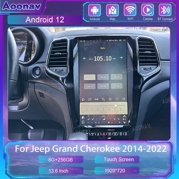 Android 12 Автомобилно радио за Jeep Grand Cherokee 2014-2022 Tesla екран GPS навигация Мултимедия Стерео видео плейър Head Unit