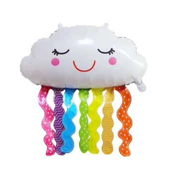 Background Рожден ден Закрит открит хотел за деца DIY Начало декор фестивал за многократна употреба дъга облак екстра голям фолио балон