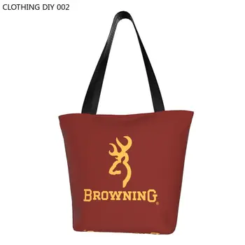 Browning хранителни стоки пазарски чанти смешно печат платно купувач рамо голяма чанта преносим чанта