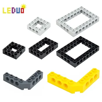 Moc градивни блокове технически 4x4 6x8 рамка тухла с дупки DIY съвместим сглобява частици части 32324 32531 32532 играчка подарък