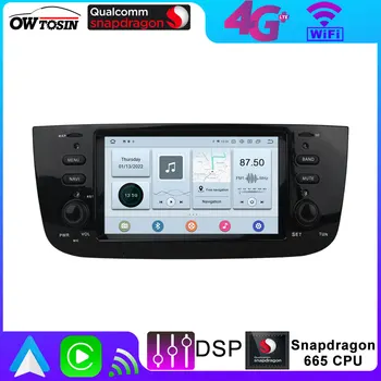 Owtosin 2 DIN 8G+128G Android 12 кола GPS авторадио за Fiat Grande Punto EVO 199 Linea 323 Urban Cross Radio Head Unit CarPlay