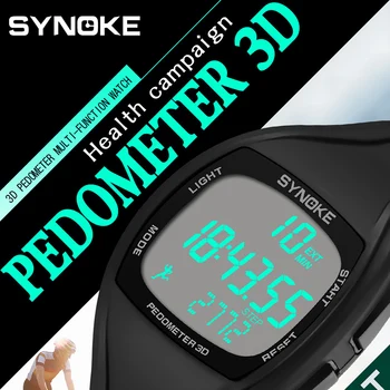 SYNOKE 3D крачкомер аларма хронограф montre мултифункционален конфитюр tangan pria мъже цифров ръчен часовник водоустойчив