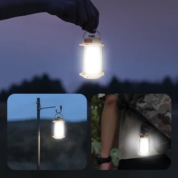 Аварийна лампа със статив Външно LED фенерче тип C Зареждане LED атмосфера светлина водоустойчива 4 съоръжения за риболов Проучване
