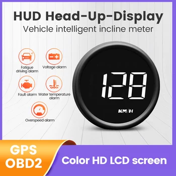 Аксесоари за кола за GPS OBD2 HD LCD екран HUD Head Up дисплей Превозно средство интелигентен наклон метър 5 алармени функции за всички автомобили