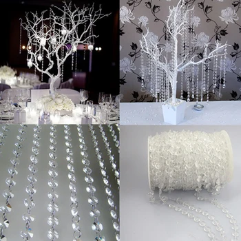 Пердета мъниста низ преносими диаманти вериги топчета завеса творчески елегантен изискан мода прозрачен за сватбена стая декор
