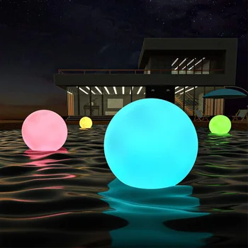  слънчева LED светеща плажна топка светлина дистанционно управление 16 цвята водоустойчив надуваем плаващ басейн светлина двор тревата страна L