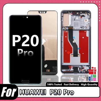 Тестван за Huawei P20 Pro LCD дисплей сензорен екран дигитайзер събрание замяна за Huawei P20Pro lcd CLT-AL01 CLT-L29
